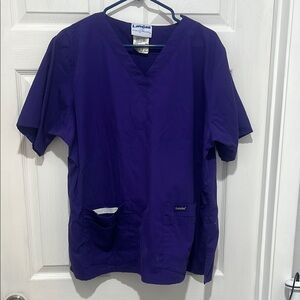 Landau Deep Purple Scrub Top
